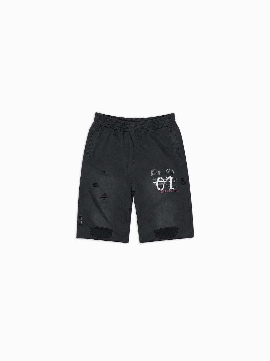 01 Rhinestone 3/4 Shorts