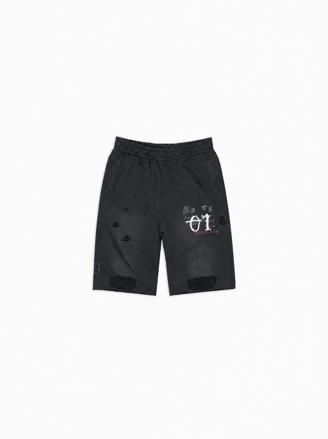 01 Rhinestone 3/4 Shorts